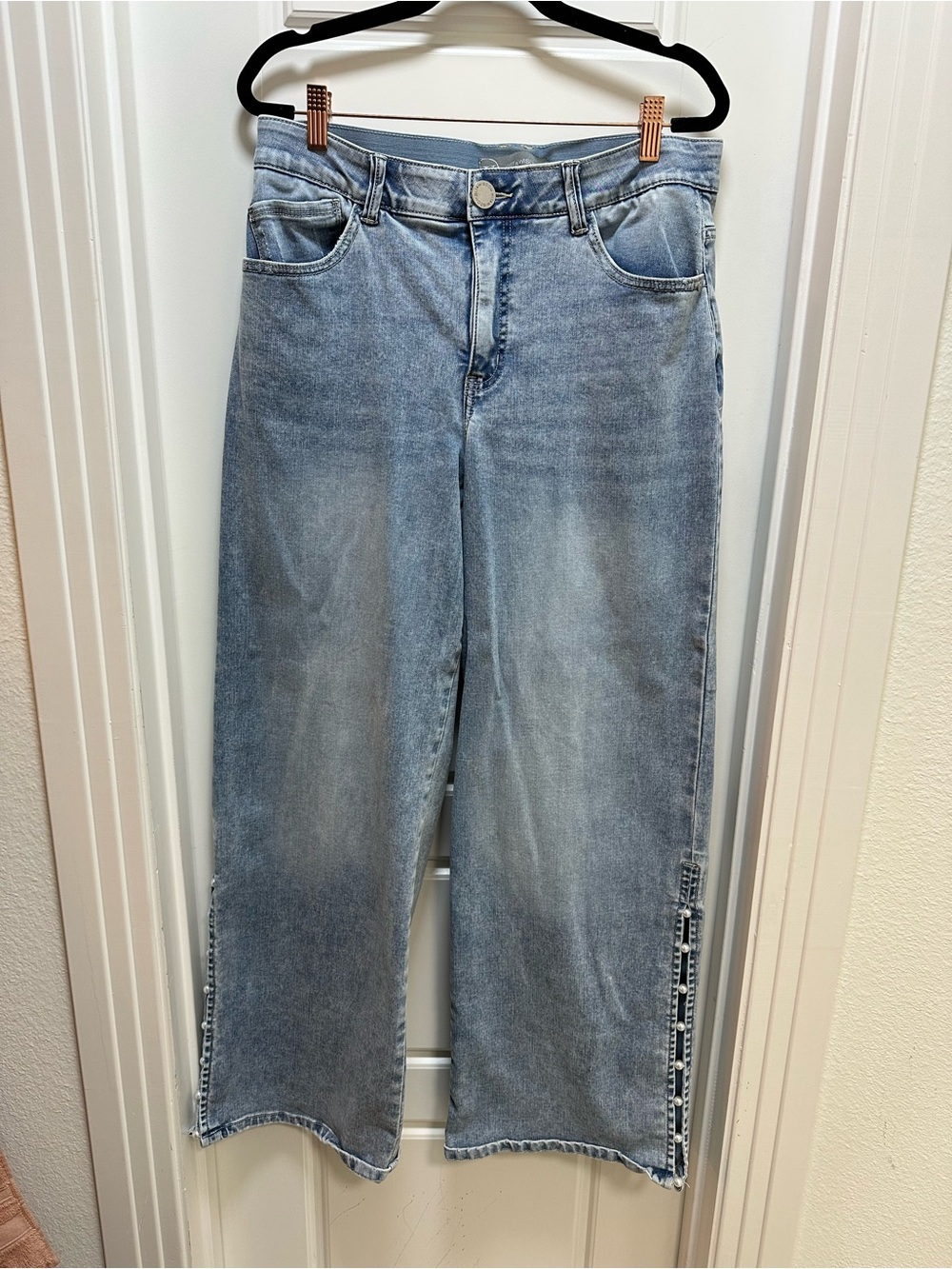 Wit & Wisdom ‘Ab’Solution Pearl Side Slit Jeans Size 12